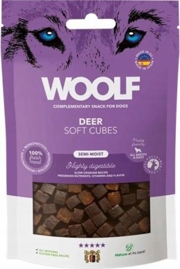 Woolf Soft Cubes Monoprotein Deer 100g