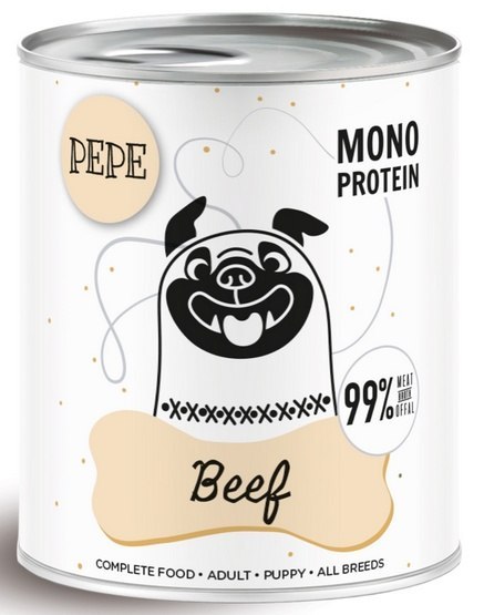 Paka Zwierzaka PEPE Beef (wołowina) puszka 800g Paka Zwierzaka PEPE Beef (wołowina) puszka 800g