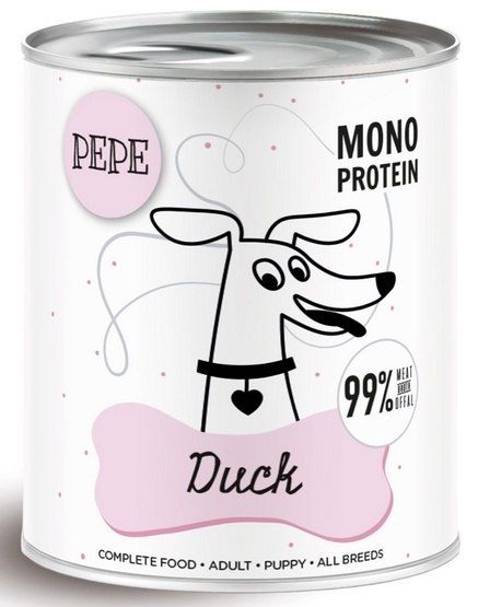 Paka Zwierzaka PEPE Duck (kaczka) puszka 800g Paka Zwierzaka PEPE Duck (kaczka) puszka 800g