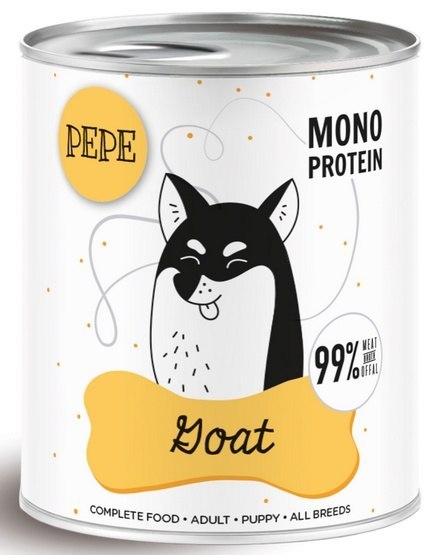 Paka Zwierzaka PEPE Goat (koza) puszka 800g Paka Zwierzaka PEPE Goat (koza) puszka 800g