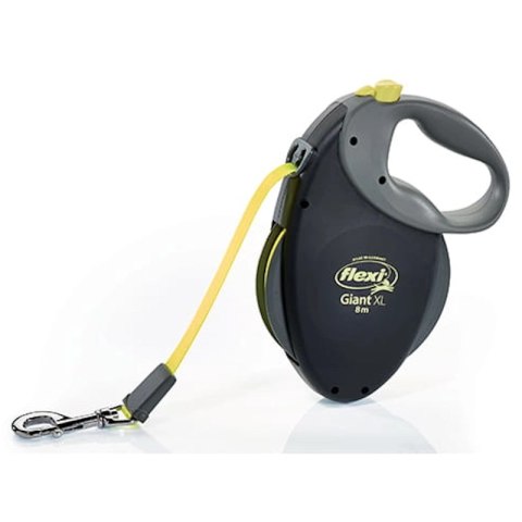 Flexi Smycz Giant XL Taśma 8m Do 75kg Żółty Neon Flexi Smycz Giant XL Taśma 8m Do 75kg Żółty Neon