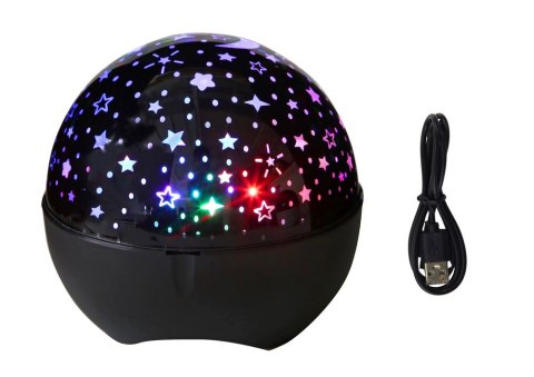 Projektor Gwiazd Lampka Nocna Głośnik 2w1 Czarny Projektor Gwiazd Lampka Nocna Głośnik 2w1 Czarny