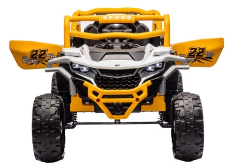Pojazd na akumulator M1 Biało-Żółty 4x4 Pojazd na akumulator M1 Biało-Żółty 4x4