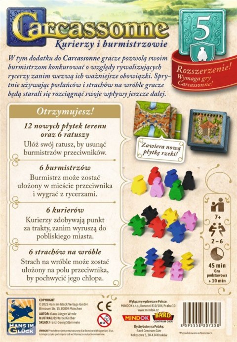 Gra Carcassonne 3 edycja 5. Kurierzy i Burmistrzowie Gra Carcassonne 3 edycja 5. Kurierzy i Burmistrzowie