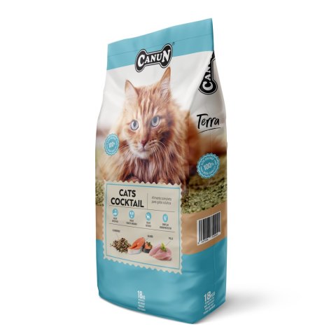 Canun Terra Cats Cocktail kurczak i łosoś karma dla kota 18kg