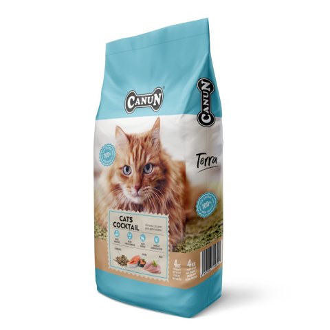 Canun Terra Cats Cocktail kurczak i łosoś karma dla kota 4kg