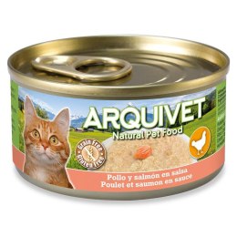 ARQUIVET kurczak w sosie z łososiem karma mokra dla kota puszka 80g