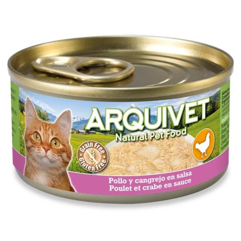 ARQUIVET kurczak w sosie z krabem karma mokra dla kota puszka 80g