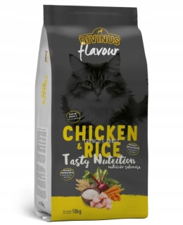Divinus FLAVOUR dla dorosłego kota - kurczak z ryżem 18 kg