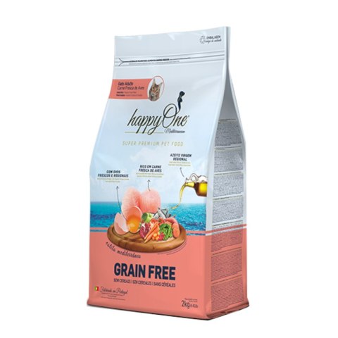 HappyOne Grain-Free Mediterraneum Cat koty dorosłe 2kg