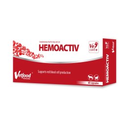 Vetfood HemoActiv preparat na niedobory żelaza dla psa i kota 60 kapsułek