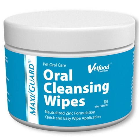 Vetfood MAXI/GUARD Oral Cleansing Wipes chusteczki dla psa i kota 100 szt