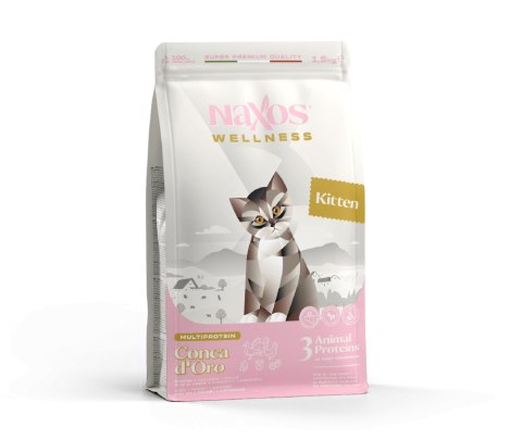 NAXOS CAT KITTEN karma dla kociąt na bazie kaczki, kurczaka i indyka 1,5 kg