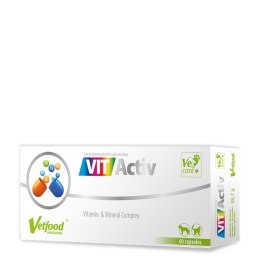 Vetfood VitActiv witaminy na odporność dla szczeniąt psów kotów 60 kapsułek