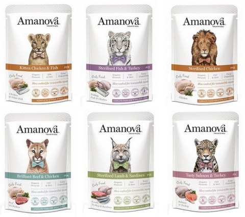 Amanova Cat Zestaw saszetek 6x85g