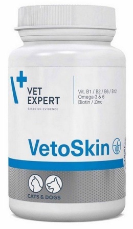 VET Expert VetoSkin na skórę i sierść dla psa kota 90 kapsułek