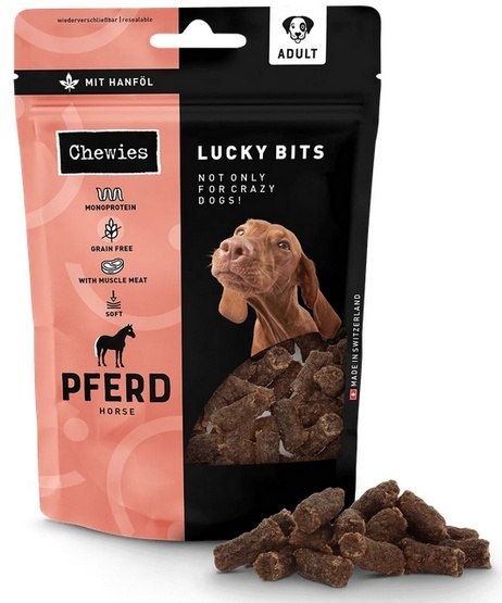 Chewies Lucky Bits Trenerki Adult Konina 80g