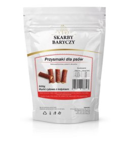 Skarby Baryczy rurki ryżowe z indykiem przysmak dla psa 500g