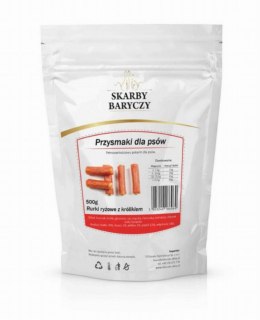 Skarby Baryczy rurki ryżowe z królikiem przysmak dla psa 500g