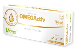 Vetfood OMEGActiv kwasy Omega-3 dla psa i kota 60 kapsułek