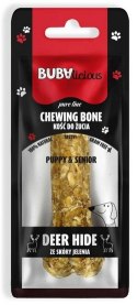BUBAlicious Pure Line Kość do żucia Puppy & Senior ze skóry jelenia 12 cm [8711]