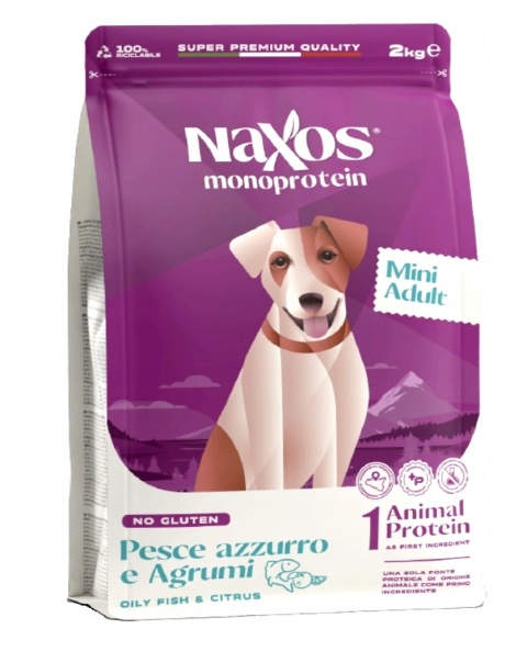 Naxos Adult Mini ryba z cytrusami dla psów dorosłych 2kg