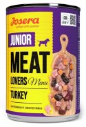 Josera Pies Meat Lovers Menu Junior Indyk puszka 400g