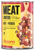 Josera Pies Meat Lovers Menu Wołowina z ziemniakami puszka 400g
