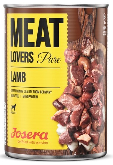 Josera Pies Meat Lovers Pure Jagnięcina puszka 400g