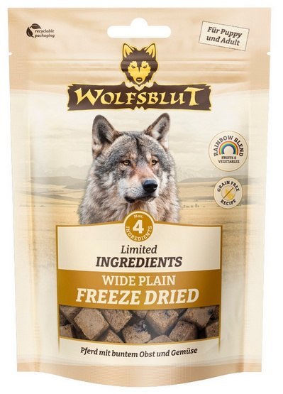 Wolfsblut Dog Limited Ingredients Trenerki Freeze Dried Wide Plain - liofilizowana konina 40g