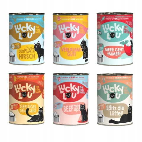 Lucky Lou Lifestage Adult karma mokra dla kota mix puszka 6x400g