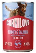 Carnilove Dog Salmon & Turkey Adult - łosoś i indyk puszka 400g