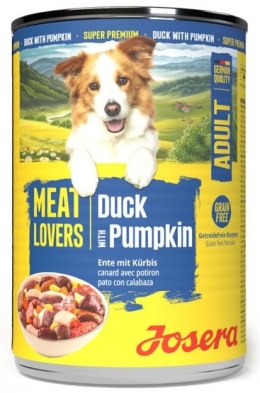 Josera Pies Meat Lovers Menu Kaczka z dynią puszka 400g