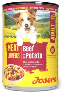 Josera Pies Meat Lovers Menu Wołowina z ziemniakami puszka 400g