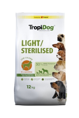 Tropidog Premium Light Sterilised Kurczak Z Ryżem 12kg