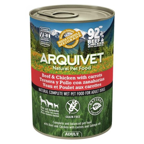 Arquivet karma dla psa z wołowiną i kurczakiem puszka 400g