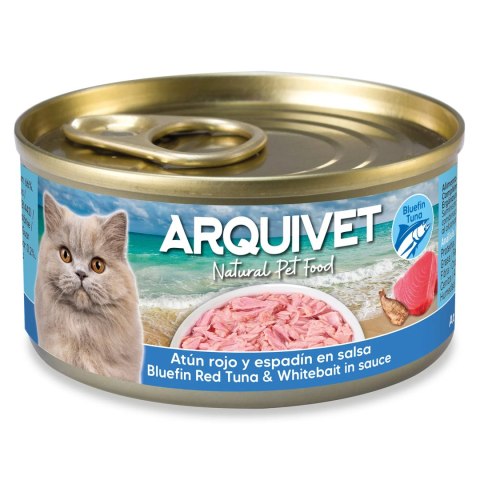 Arquivet tuńczyk i szprotki w sosie karma mokra dla kota puszka 80g