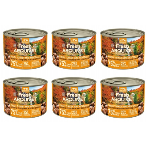 Arquivet Fresh MINI klopsiki z indyka w sosie 6x200g