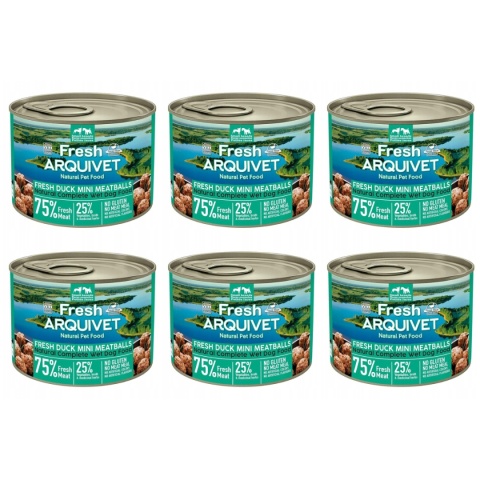 Arquivet Fresh MINI klopsiki z kaczką batatem i pomarańczą 6x200g