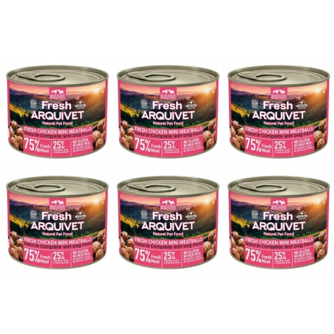 Arquivet Fresh MINI klopsiki z kurczaka w sosie 6x200g
