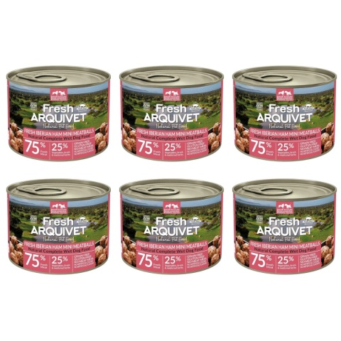 Arquivet Fresh MINI klopsiki z szynką iberyjską, słodkimi ziemniakami i brokułami 6x200g