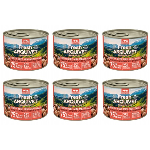 Arquivet Fresh MINI klopsiki z wołowiny w sosie 6x200g