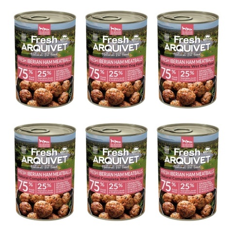 Arquivet Fresh klopsiki z szynką iberyjską, słodkimi ziemniakami i brokułami 6x400g