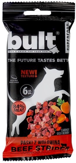 Bult Superfood Tasty Stripes Paski z wołowiną 60g