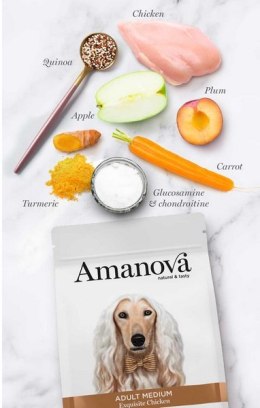 Amanova Dog Adult Medium Exquisite Chicken - kurczak 12kg [termin ważności: 20.09.2026]