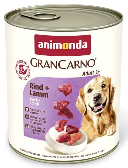 Animonda GranCarno Original Adult Rind Lamm Wołowina + Jagnięcina puszka 800g