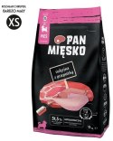 Pan Mięsko Karma sucha dla szczeniąt - cielęcina i przepiórka chrupki XS 9kg