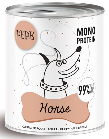 Paka Zwierzaka PEPE Horse (koń) puszka 800g