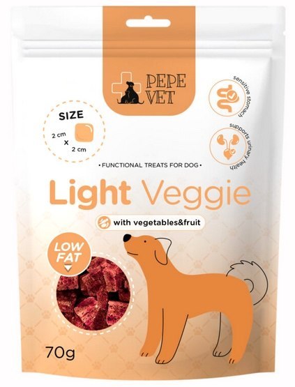 Paka Zwierzaka PEPE VET Przysmak funkcjonalny Light Veggie 70g