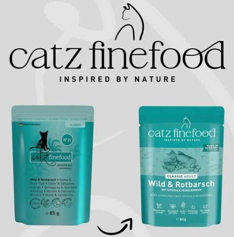 Catz Finefood Classic N.21 Dziczyzna i Karmazyn saszetka 85g